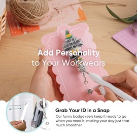 YOPPIX Christmas Badge Reel, Christmas Elf Sparkly Glitter Retractable Badge Reel for Nurses RN EN Doctor Paramedic Teachers Medical Office Womens