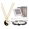 Collar Pulseras Yin Yang Juego Pulseras Ajustable