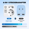 Adapter USA Germany Plug with 3 USB 1 USB C