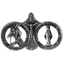 Cathedral Art Saint Christopher/Our Lady of Highway Auto Visor Clip KVC101