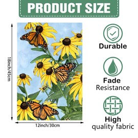 YBTLhome Butterfly Flowers Spring And Summer Garden Flags Double-Sided Print Home Decor, Outside Decor, Yard Decor, Garden Decor, Holiday Decor(No Flagpole) 12 * 18in/30 * 45cm
