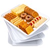 SUT 4-Pack Plastic Large White Serving Trays Set - 16"