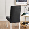 Shukii Stretch Dining Chair Covers - Waterproof PU Leather Slipcovers