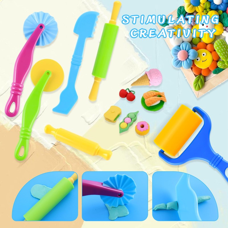 Bubuny Kneading Tool, Pack of 6 Modelling Tools, Plasticine Tools,