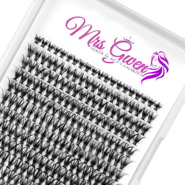280pcs Mixed Length C Curl 40D Reusable Cluster Lashes DIY