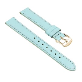 StrapsCo Classic Women's Leather Quick Release Watch Band Strap - Light Blue - 12mm - Standard Length
