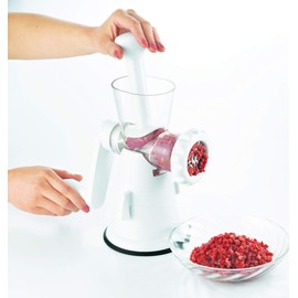 Paderno World Cuisine Meat and Vegetable Grinder, 9 1/2in, White