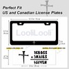 1pcs Black Cross of Nails Pattern License Plate Frames -