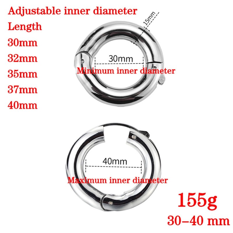 Two Sizes of Metal Stainless Steel Adjustable Strength Training Rings