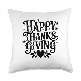 Happy Thanksgiving Heartful Blessings Throw Pillow