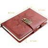 Kesote A5 Diary with Lock Leather Cover Lock Notebook Lined