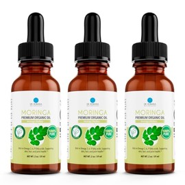 Dr. Robaina 100% Pure Moringa Oil – Deep Hydration, Skin Repair & Natural Antioxidants – Cold-Pressed, Organic & All-Natural Moisturizer – Made in USA (3 Pack)