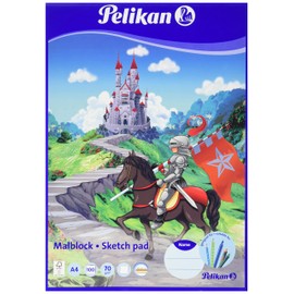 Pelikan, Colouring Pad, Assorted Designs, White A4