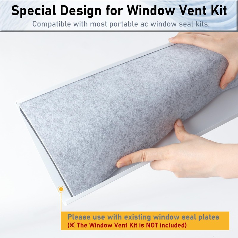 Flamorrow Insulated Foam Panels for Portable AC Window Seal Kit,