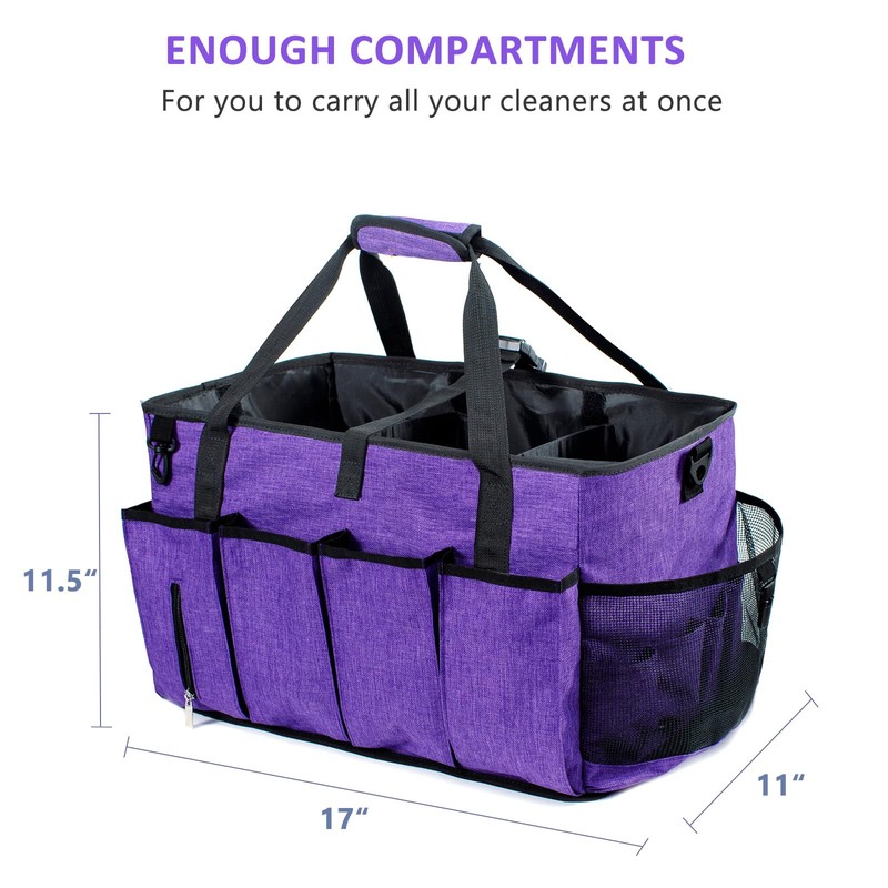 FRECOLSH XL Professional Cleaning Caddy for Cleaning Suppliers, 17" Wearable