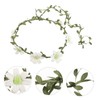 WOONEKY Flower Crown Leaf Wreath for Bridesmaids Lightweight Floral Headband