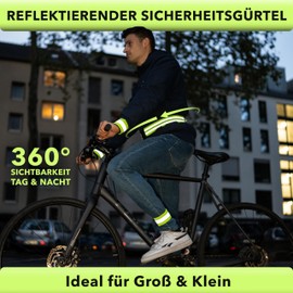 AVANA Reflector Belt Reflective Strap Reflective Safety Belt High Visibility Reflectors Belt Reflective Belt Jogging Cycling Reflective Belt - Yellow