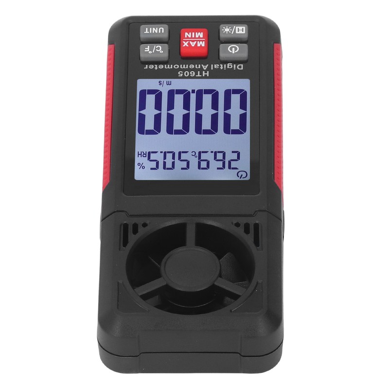Digital Anemometer 5 Blades Small Resistance Fast Accurate Measurement Air