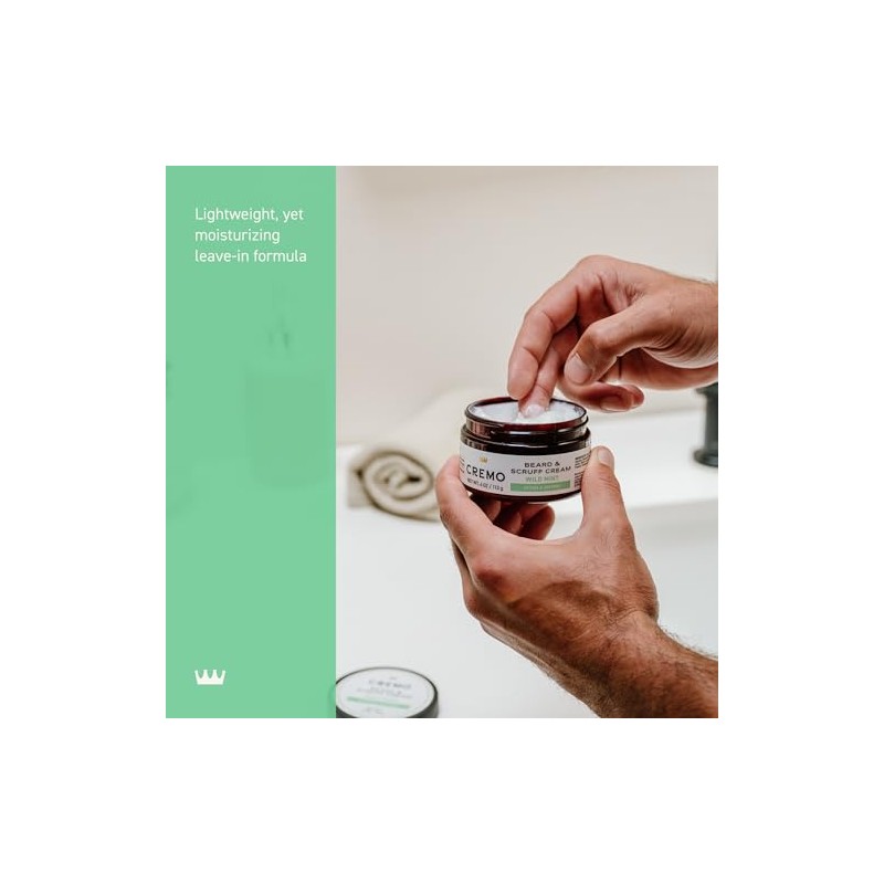 Cremo Beard & Scruff Cream, Mint Blend 4 oz