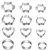 Cookie Cutter,Heart Star Circle Flower Shaped Stainless Steel Cookie Cutter