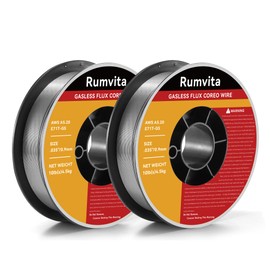 Flux Core Welding Wire .035, E71T-GS 035" -Diameter Flux Core Mig Wire,10-Pound Strong ABS Plastic Spool with Low Splatter Welding Wire 2PCS