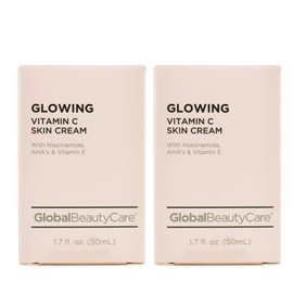 Global Beauty Care Vitamin C Skin Cream – Niacinamide, AHA & Vitamin E, 2-Pack (2x 1.7 fl oz)