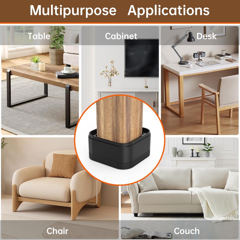 appacare 20 Pack Furniture Risers Adjustable Bed Risers Desk Leg