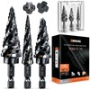 Four Spiral Flute Step Drill Bit for Metal,M35 Cobalt Unibit