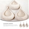 BIUDECO Multi-function Fruit Storage Container Woven Hanging Basket Teardrop Shape