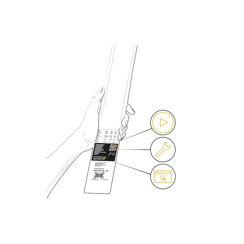 Hella 9XW398114012T Pluma Limpiaparabrisas Trasera 12" Multiconectores Negro 1 Pieza
