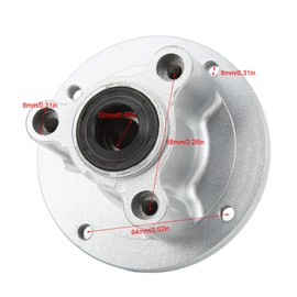 KIMISS Buje de rueda delantera de aluminio CNC de 12 mm para motocicleta Monkey Z50 Z50J con freno de disco, accesorios duraderos y de alto rendimiento