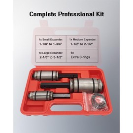 Zkaybb 1/18'' to 3-1/2'' Exhaust Pipe Expander Tool, Tail Pipe Spreader Kit Compatible with Most Vehicles and Trucks