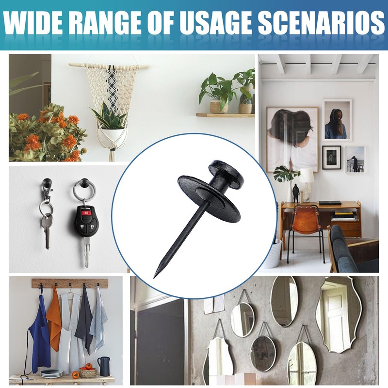 50 Pack Double Headed Picture Hanging Nails – Renter Friendly