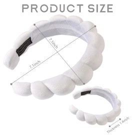 Spa Headband for Women Sponge Spa Headband Terry Towel Cloth Fabric Makeup Fashion Facial Makeup Hair Wrap for Skincare Face Washing Makeup Removal Shower Facial Mask（Blcak）