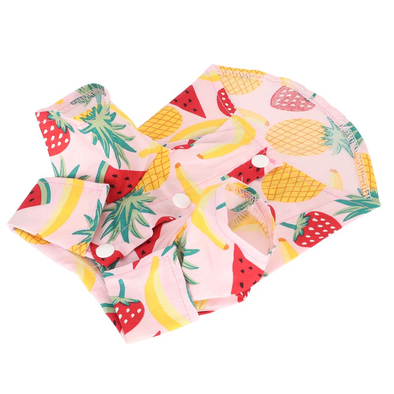 Dog Fruit Print Shirt Breathable Cool Fashionable Cute Pet Clothes
