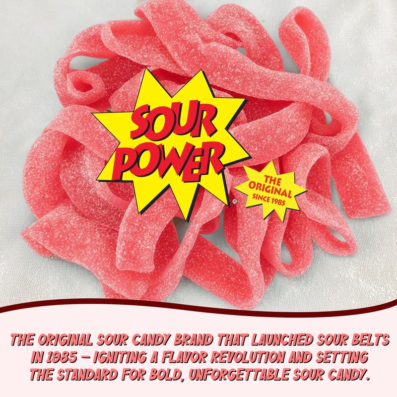 Sour Power Premium Strawberry Candy Belts – The Original Sour