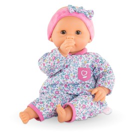 Corolle 9000100770 Mon Premier Poupon Calin Capucine, Soft Body Doll with Sleeping Eyes, Headband and Pyjamas Removable, Vanilla Fragrance, 30 cm, Keeps Thumb in Mouth, from 18 Months, 30 cm
