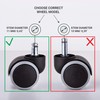 Diforma Office Chair Castors, Pack of 5 - 50 mm