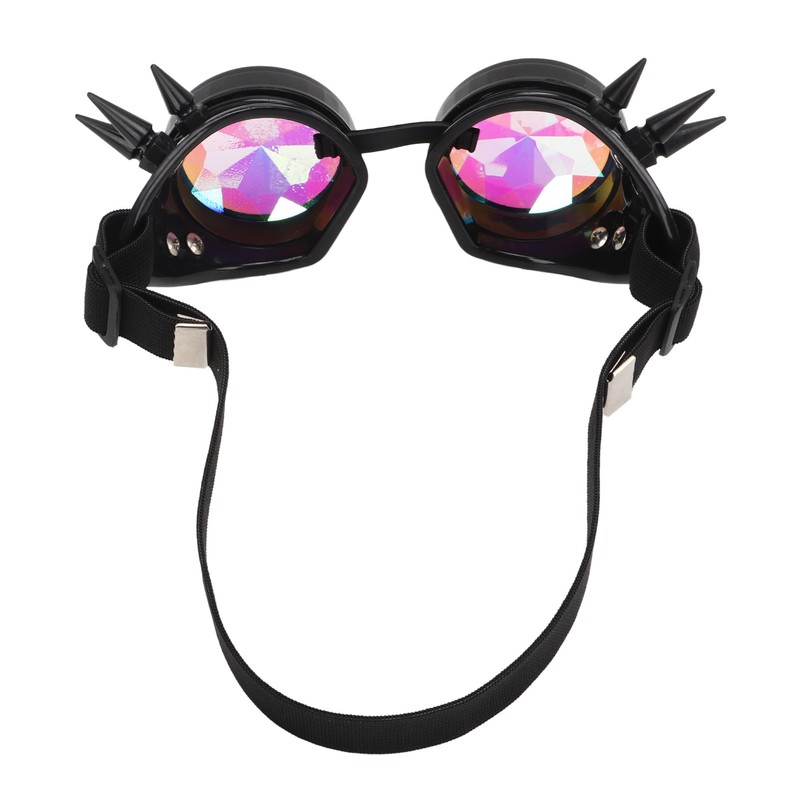 Steampunk Goggles Retro PC ABS with Elastic Band Kaleidoscope Rave