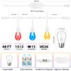 Mlambert 48FT Outdoor Patio Lights, 6 Lighting Modes RGB Cafe