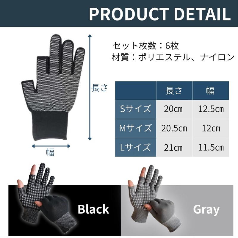 I'm so happy Fingerless Gloves, Work Gloves, Anti-Slip, 2 Fingers,