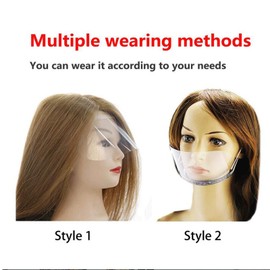 50Pcs Disposable Face Shield Hair Salon Face Cover Barber Supplies Transparent Plastic Bang Trimmer Kits Adhesive Strip Hair Cutting Tools for Home Kids Adults