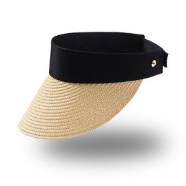 Eigso Women's Peaked Cap, Travel Hat, Beach Hat, Sun Hat for Women, Bamboo Visor Caps, A2: Beige, Unit size