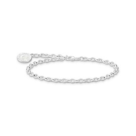 THOMAS SABO 2 Member Charm Bracelet with White Charmista Coin Silver 925 Sterling Silver Cold Enamel X2088-007-21, 925 sterling silver, cold enamel, not present
