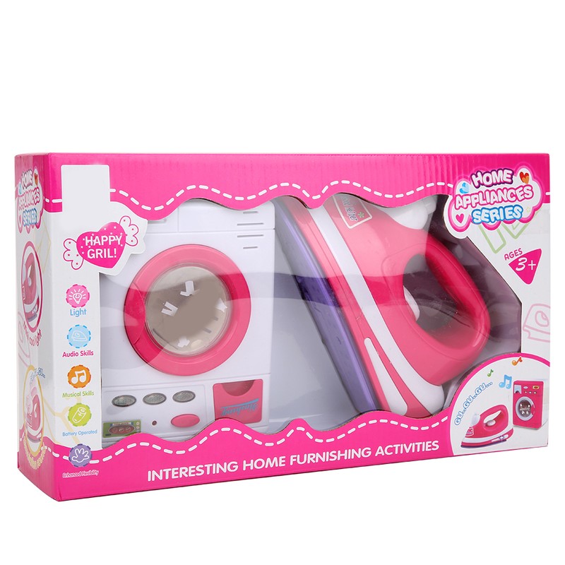 Simulation Electric Iron Washing Machine Household Appliance Educational Toys Play