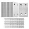 TOPPROS Pack of 20 Flat Metal Straight Brace Bracket 0.06inch