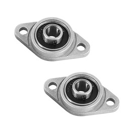 LRAUNGYOO 2pcs Flange Type Unit KFL001 Bearing Unit Bore Bracket Insert Bearing Pillow Block Bearing with Seat Pillow Block Bearing Flange Rotating Machinery Zinc Alloy Plumber Block Mechanical