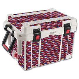 MightySkins Skin Compatible with Pelican 45 qt Cooler – Saltwater Collage | Protective, Durable, and Unique Vinyl Decal wrap Cover | Easy to Apply, Remove, and Change Styles | Made in The USA