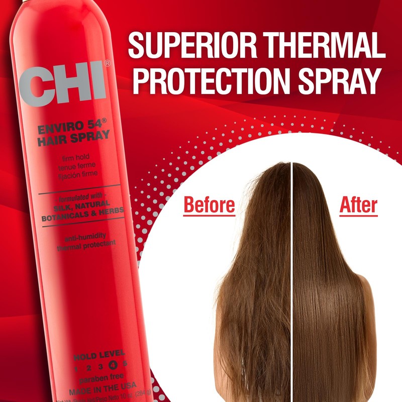 CHI Enviro 54 Hairspray, Firm Hold, Lightweight Spray Finishes &