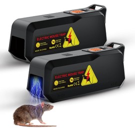 Electronic Mouse Trap 2 Pack– Electric Mouse Trap Zapper for Indoor Use, Reusable Rodent Trap, No Touch No See, Effective Mice & Mouse Control